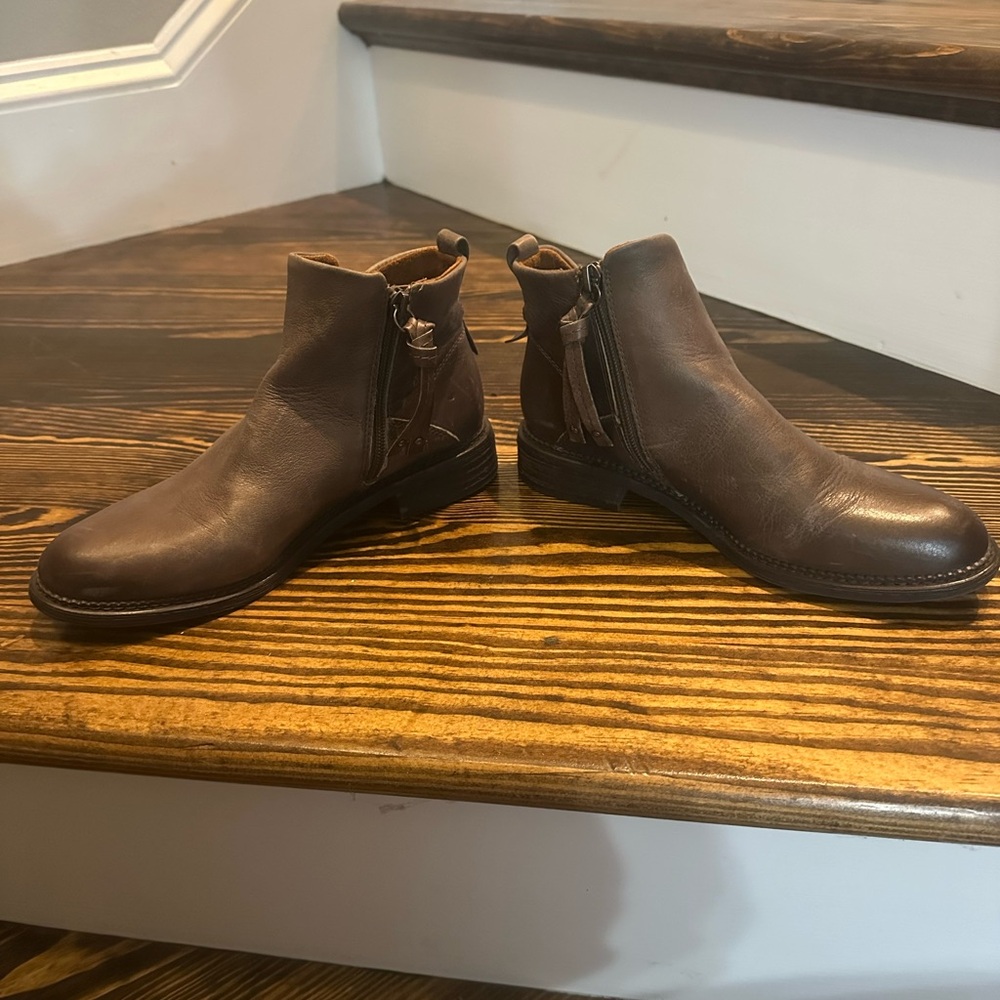 Brown Leather Ankle Boots